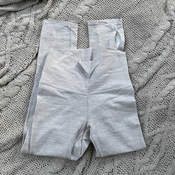 aerie Pants - Small High-Waisted Aerie Heathered White Leggings